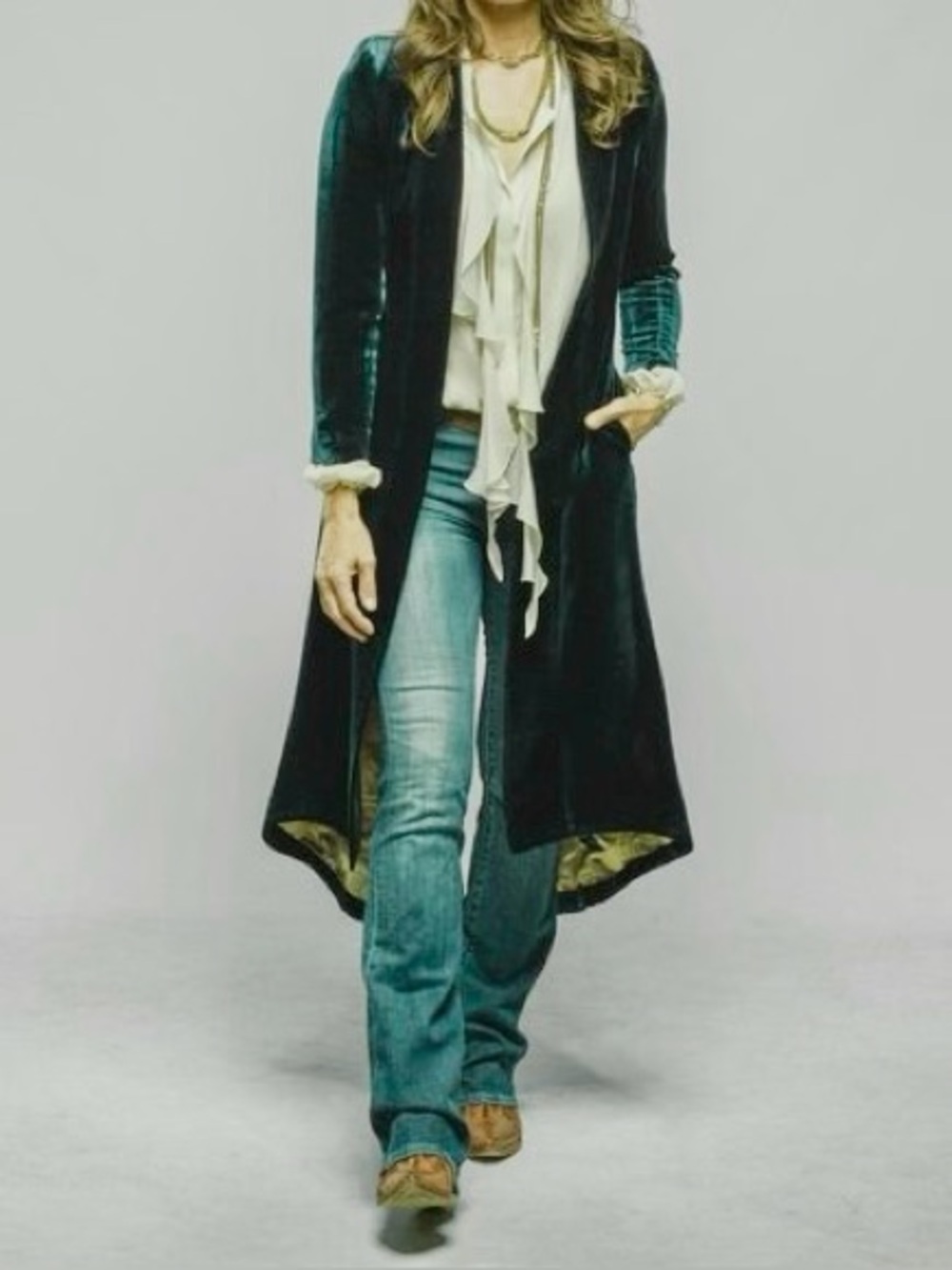 T.ba Silk Velvet Coat
